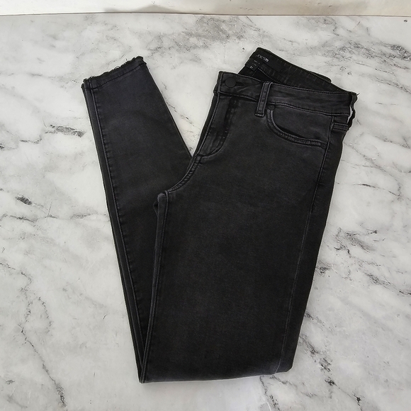 J Brand Capri Mid Rise Skinny Black Gray Jeans 25 Preowned - Picture 3 of 9